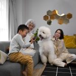 Family with dog
